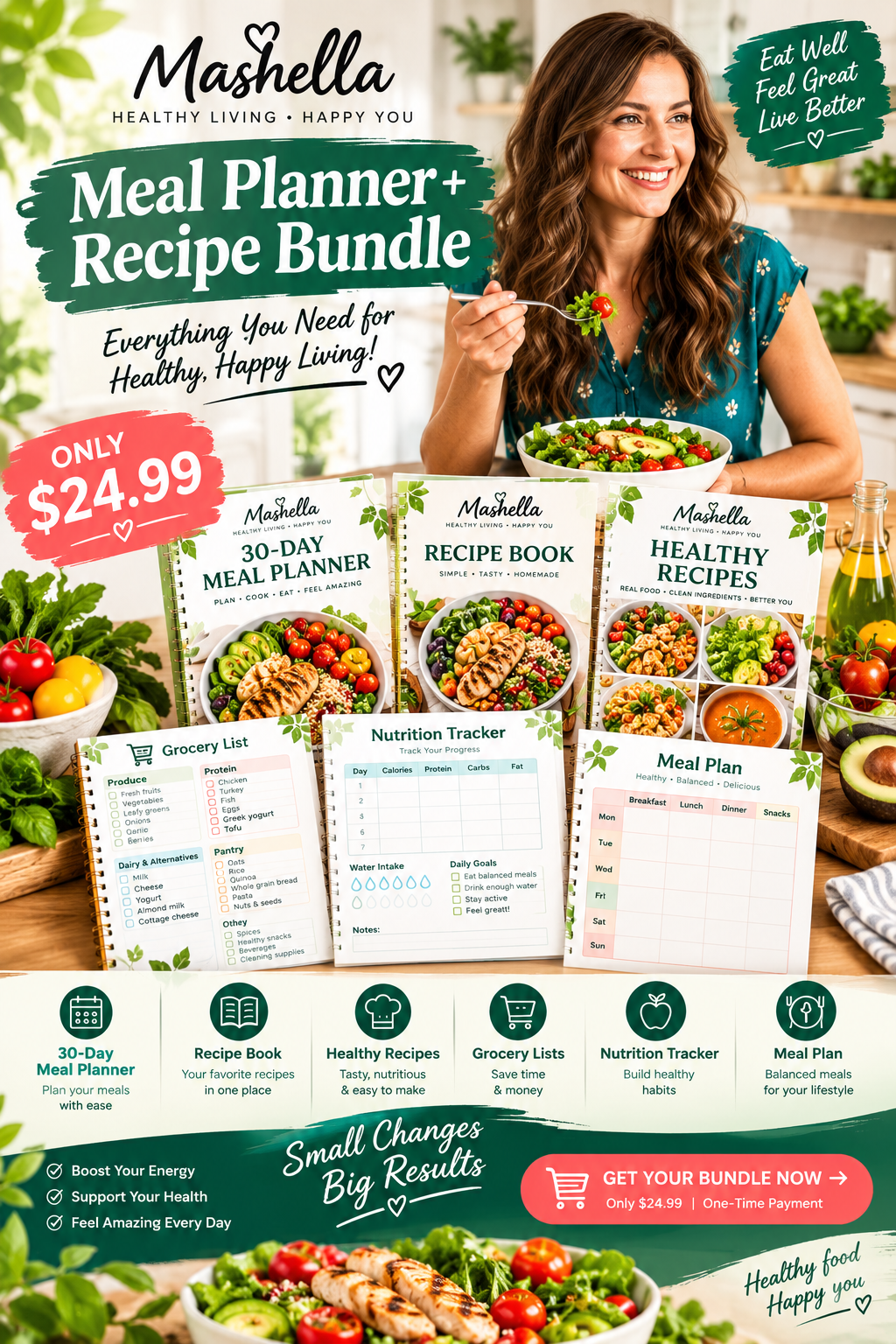 Mashella Meal Planner + Recipe Bundle